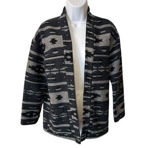 Blue women’s Western Aztec Print‎ Blazer - Southwest Boho Jacket